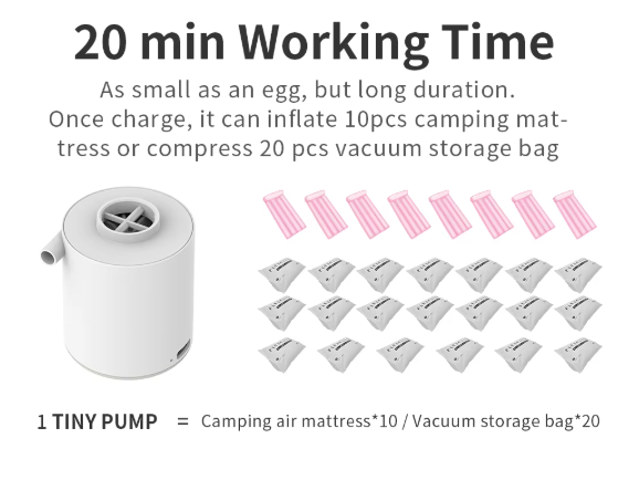 Flextail Tiny Pump 2X – Inflate. Deflate. Light the Way.