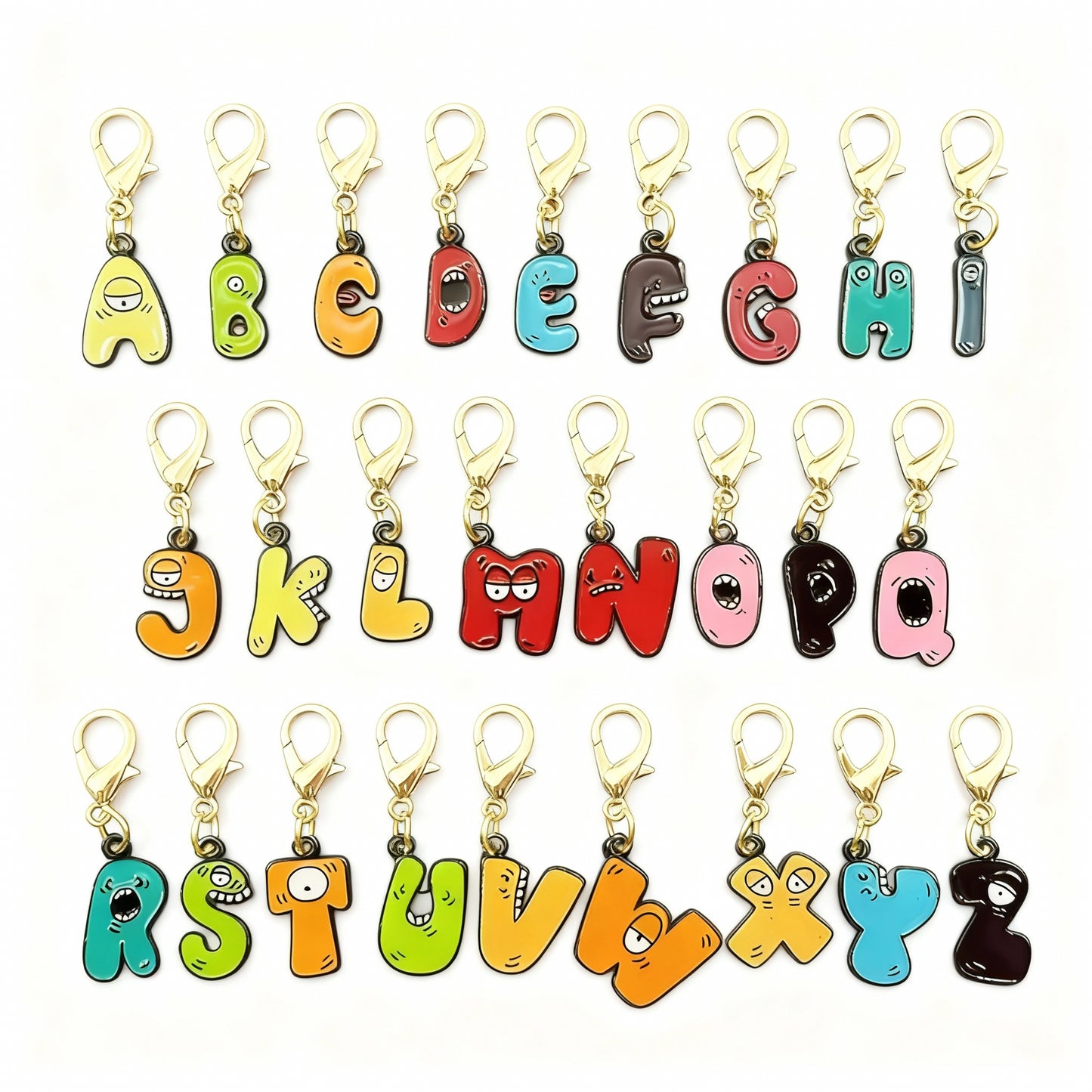 Alphabet Bag Charm – Colorful Initial Clip-On for Kids’ Bags