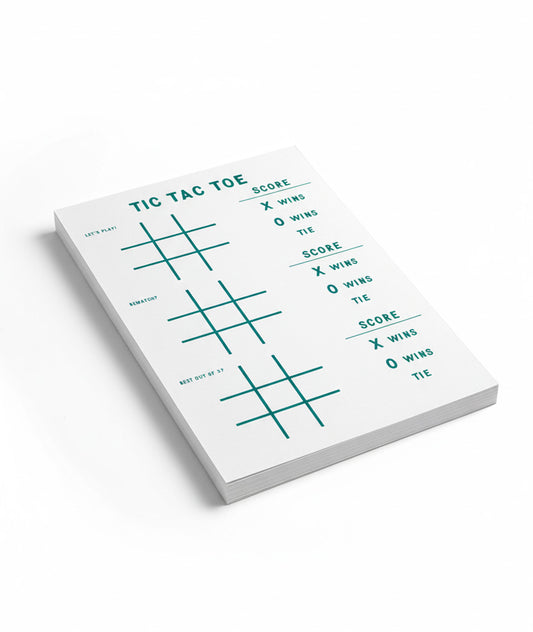 Tic Tac Toe Travel-Size Game Pad – 50 Tear-Off Sheets