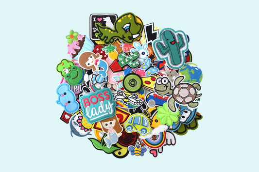 Random Pack of Stick-On Embroidery Patches – Set of 5