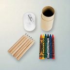 Travel Art Tube – Pencils, Crayons & Sharpener Set